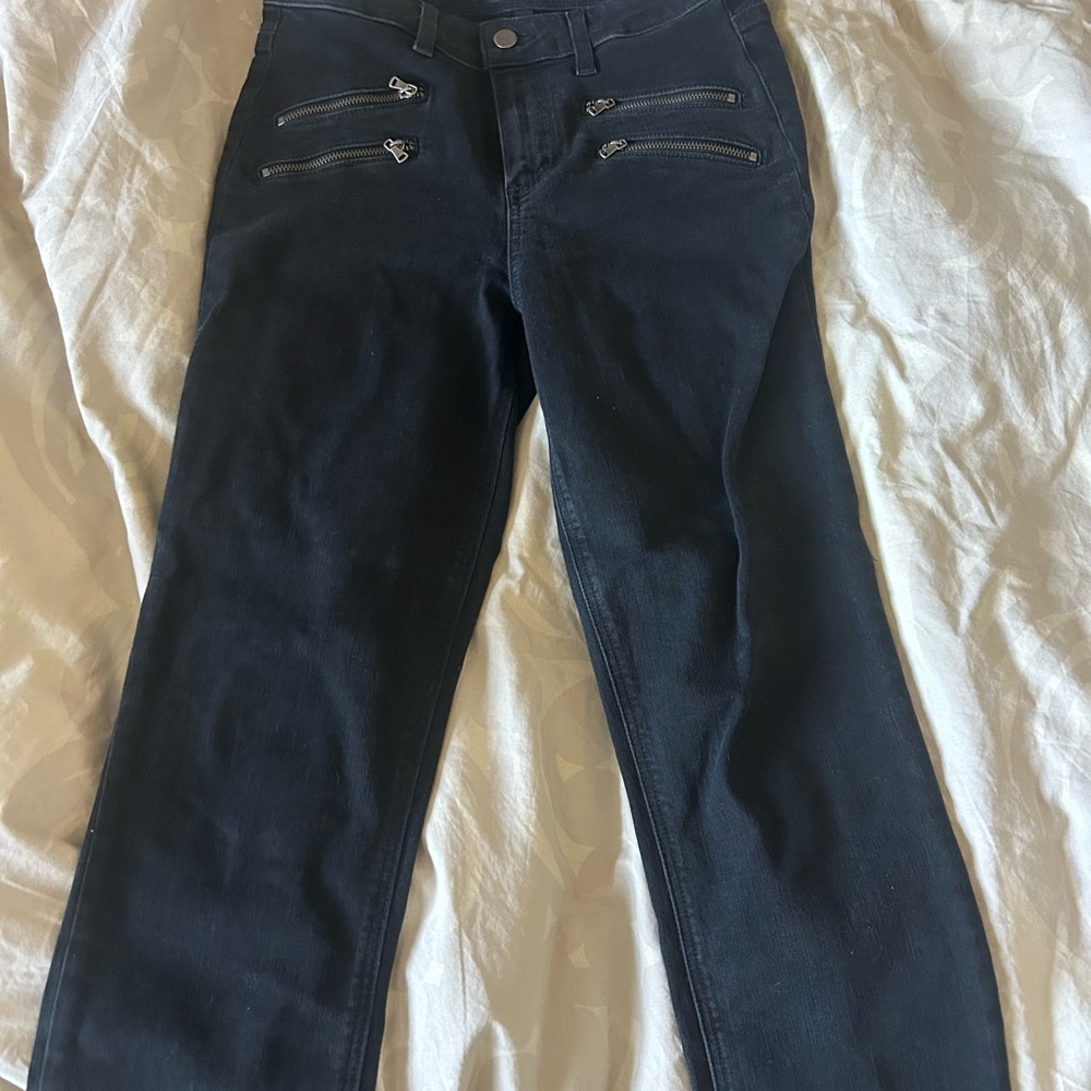 NWOT PAIGE Edgemont Black High Ride Straight Leg Women's Jeans